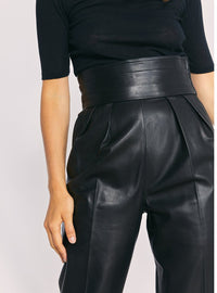 Pantalon Larsen en cuir - Black