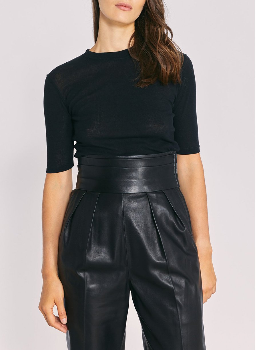 Pantalon Larsen en cuir - Black