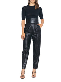 Pantalon Larsen en cuir - Black