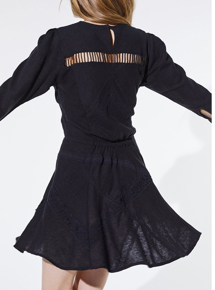 Robe Way en soie - Black