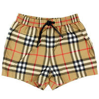 ANTIQUE YELLOW Short de bain à motif check