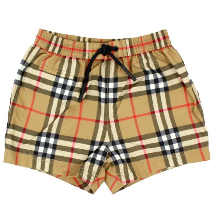 ANTIQUE YELLOW Short de bain à motif check