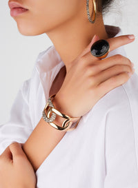 Bracelet Tango en Or Rose 18K & Diamant Brun