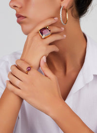 Bague Tabou en Or Rose 18K & Rubis