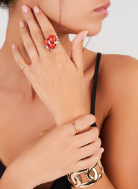 Bague Lucciole en Or Jaune 18K & Diamant Blanc