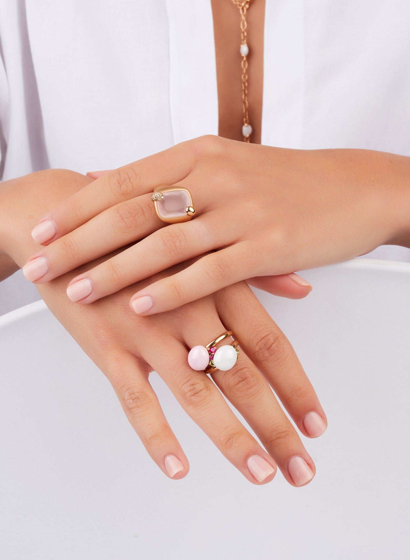 Bague Capri Ceramica en Or Blanc 18K & Diamant Blanc et Céramique