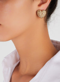 Boucles d'oreilles Sabbia en Or Rose 18K & Diamant Brun