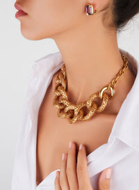 Collier Arabesque en Or Rose 18K