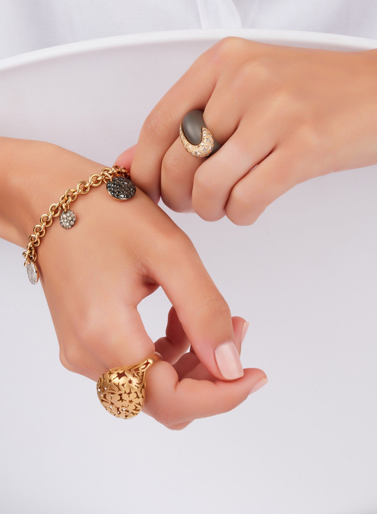 Bracelet Sabbia en Or Rose 18K & Diamant Marron