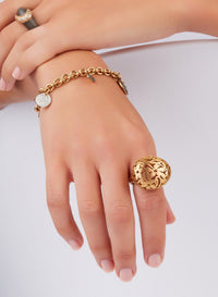 Bague Arabesque en Or Rose 18K