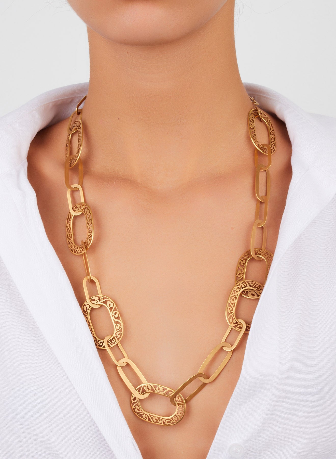 Collier Arabesque en Or Rose 18K