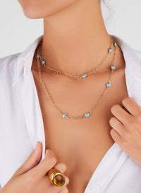 Collier Capri Ceramica en Or Rose 18K & Céramique