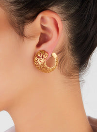 Boucles d'oreilles Arabesque en Or Rose 18K