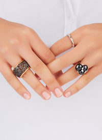 Bague Arabesque en Or Rose 18K & Titane