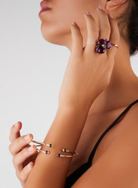 Bague Lucciole en Or Rose 18K & Saphir Rose