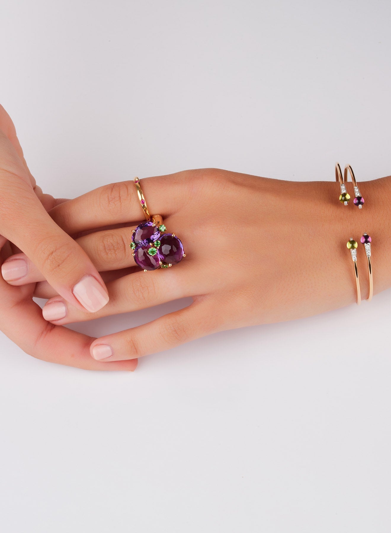 Bague Lucciole en Or Jaune 18K & Diamant Blanc