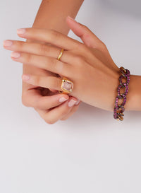 Bague Lucciole en Or Jaune 18K & Diamant Blanc