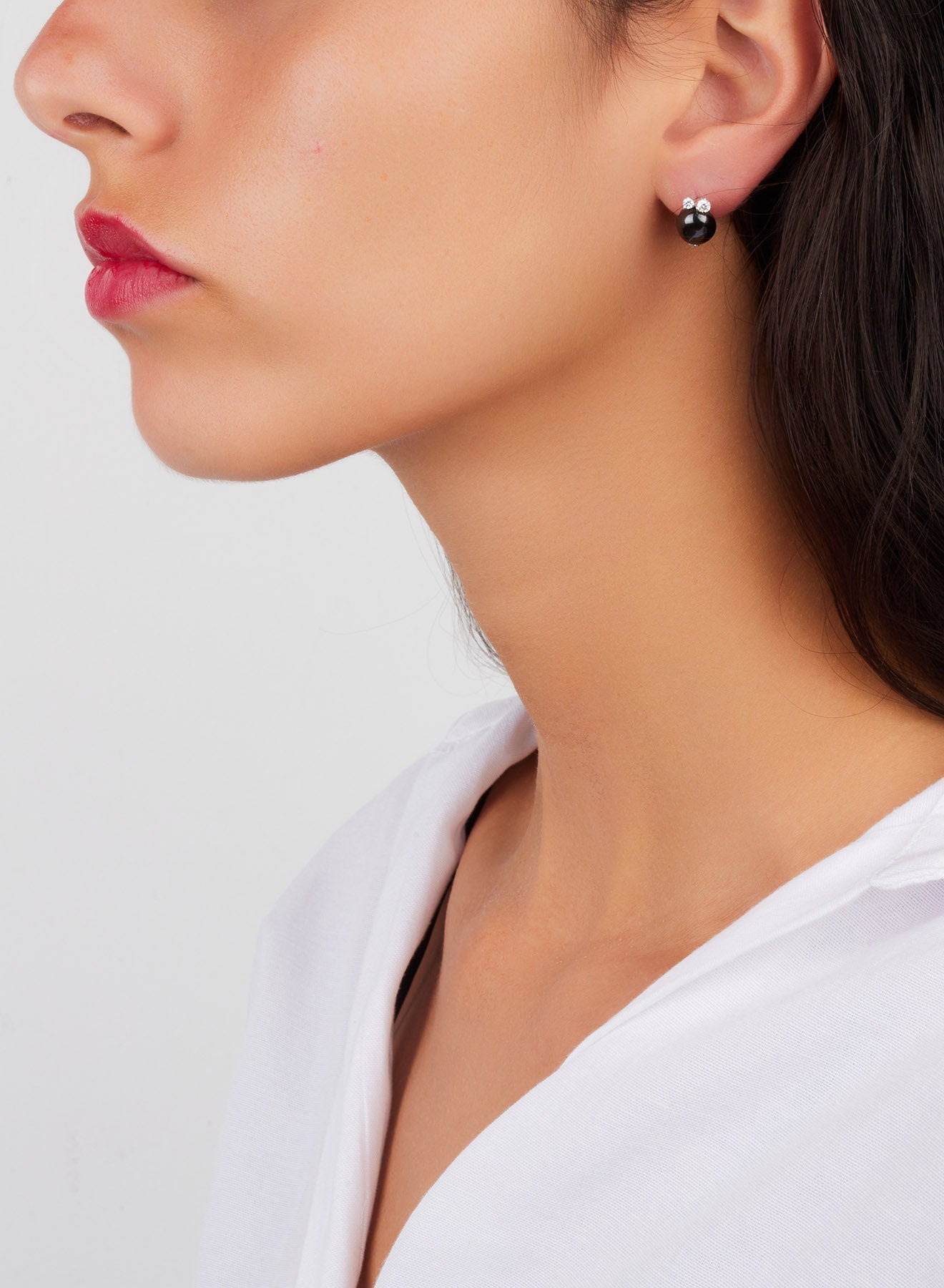 Boucles d'oreilles Capri Ceramica en Or Blanc 18K & Diamant Blanc et Céramique