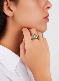 Bague Titanio en Or Rose 18K & Titane