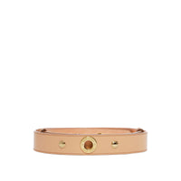 Ceinture en cuir à triple pression - Miel