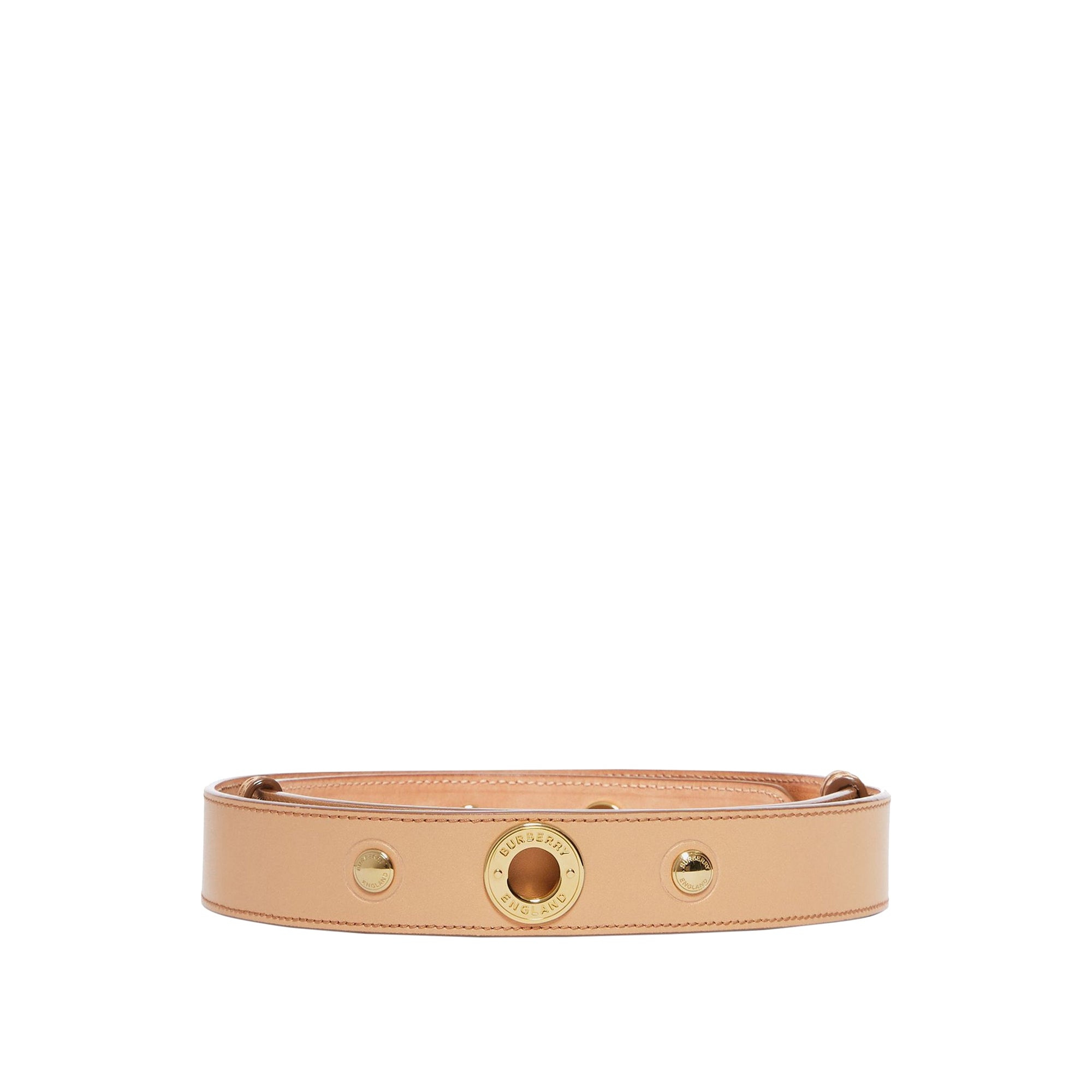 Ceinture en cuir à triple pression - Miel