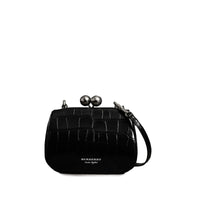 Petit sac porte-monnaie en alligator - Noir