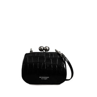 Petit sac porte-monnaie en alligator - Noir