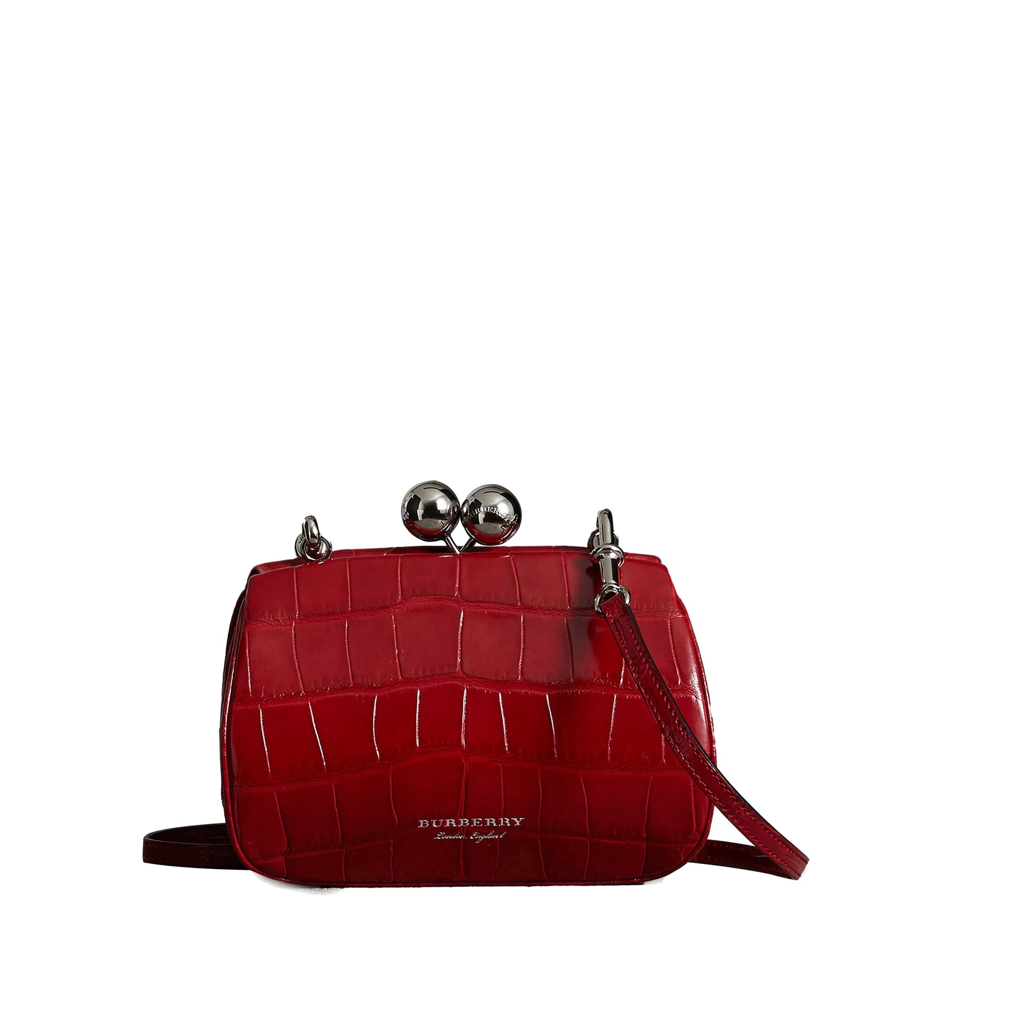 Petit sac porte-monnaie en alligator - Rouge Vif
