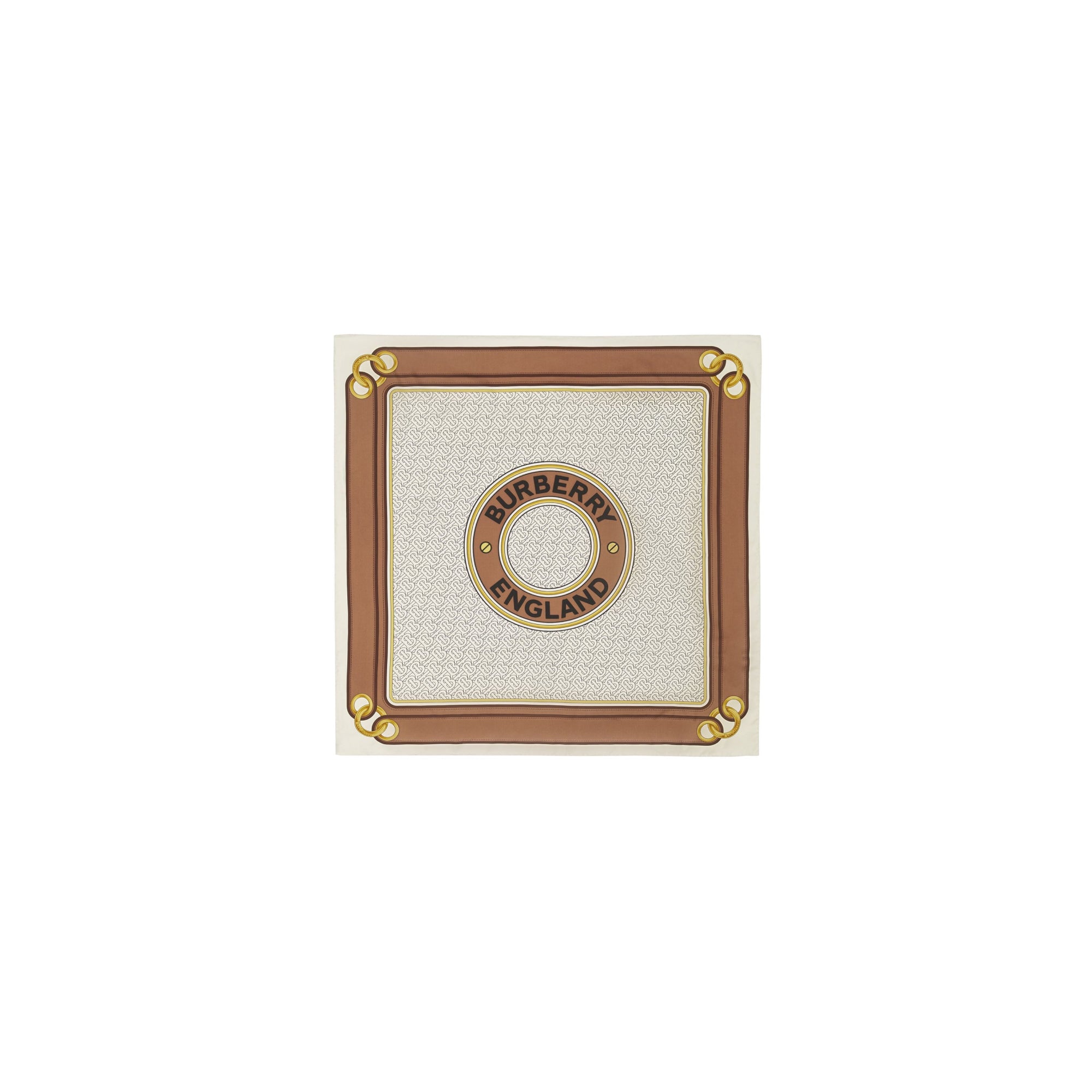 Carré de soie Monogram avec logo - Hâle