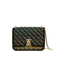 Sac TB moyen en cuir floqué Monogram - Quartz Jaune