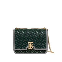 Sac TB moyen en cuir floqué Monogram - Vert Forêt