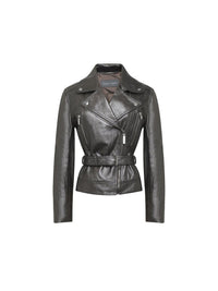 Perfecto A.Ferretti ceinturé à zips en cuir - Gris