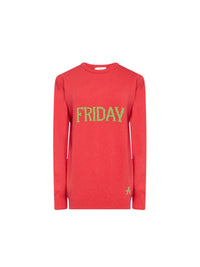 Pull long A.Ferretti Friday en cachemire - Rouge