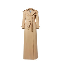 Trench ultralong en gabardine de coton - Fauve doux