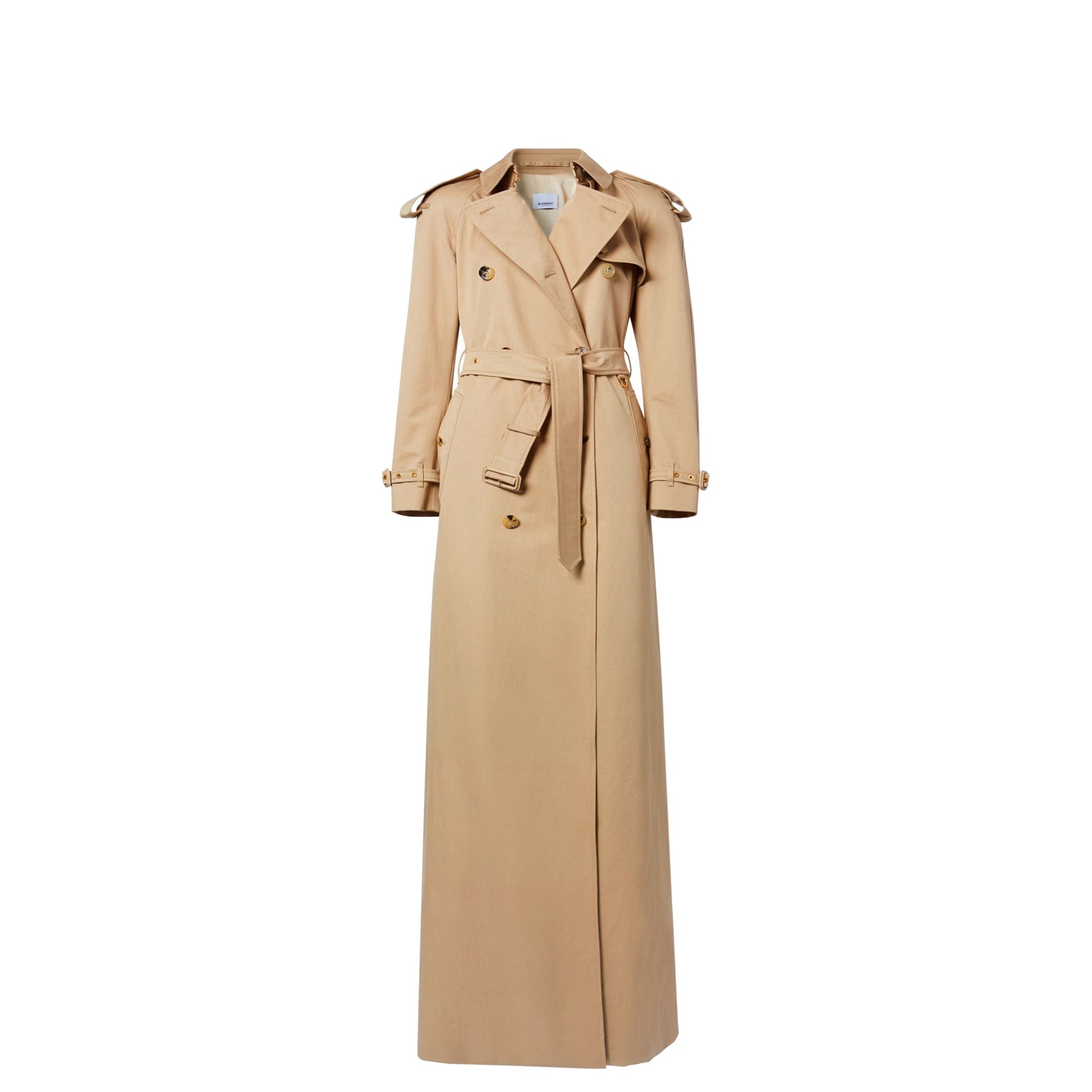 Trench ultralong en gabardine de coton - Fauve doux