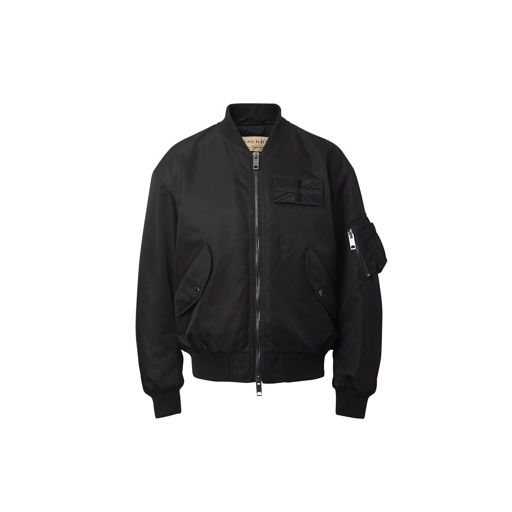 Bomber en nylon à motif union jack - Noir
