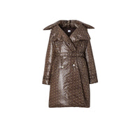 Trench en nylon monogram rembourré en duvet - Brun bride