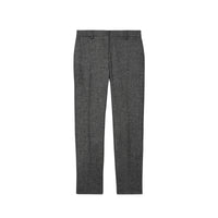 Pantalon tailleur 7/8 en tweed de laine et cachemire - Camaïeu noir