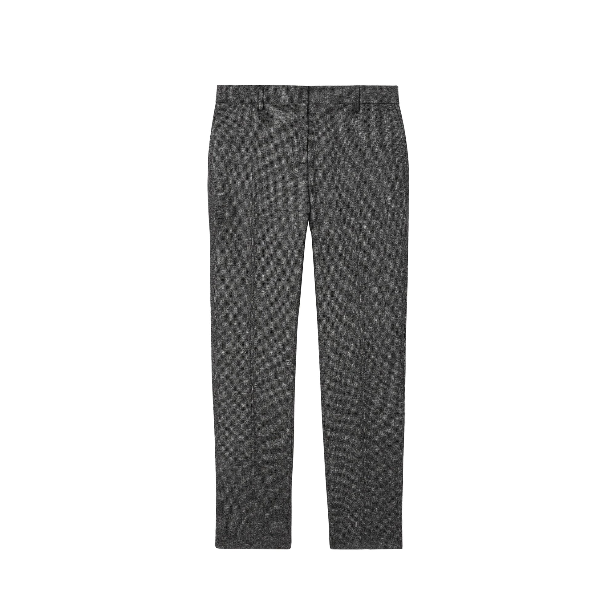 Pantalon tailleur 7/8 en tweed de laine et cachemire - Camaïeu noir