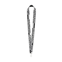 Dragonne avec logo en jacquard bicolore - Noir & blanc